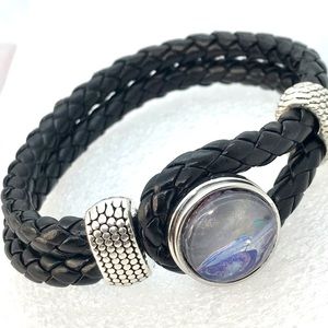 Bracelet leather Noosa Handmade 20mm snap SB20